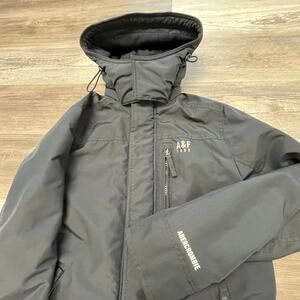 Abercrombie & Fitch Gray Navy Blue Men S All-Season Weather Warrior Parka Jacket